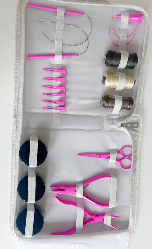Luxury Pink Pro Hair Extension Kit